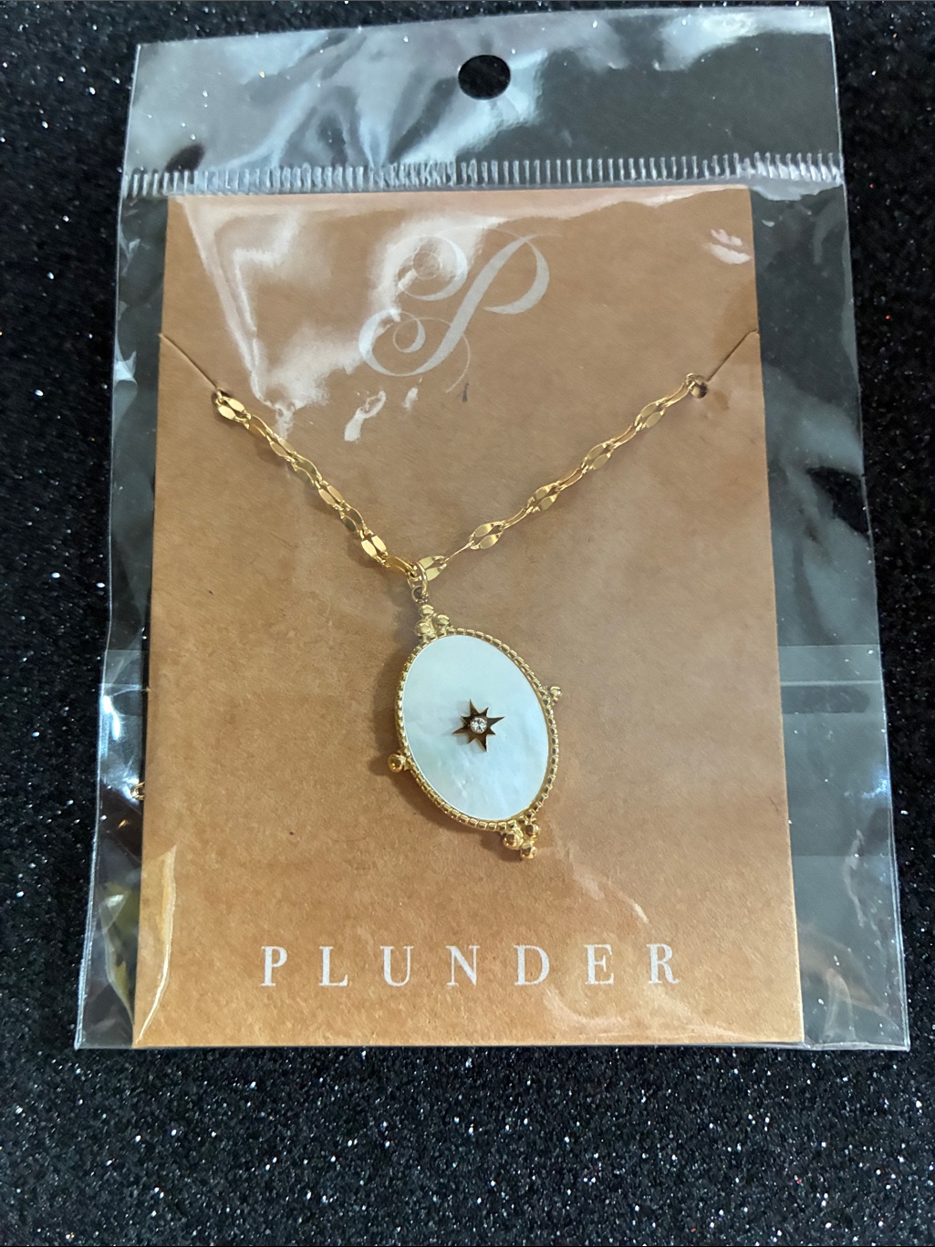 Gold Tone Mother Of Pearl